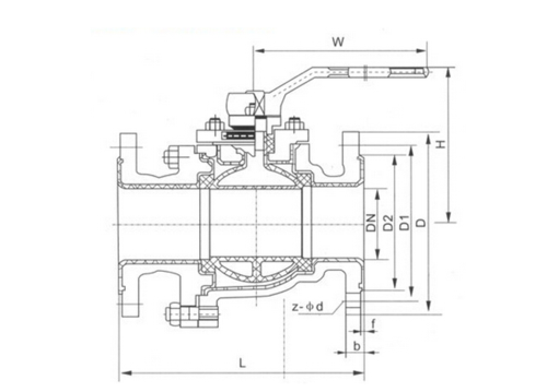 q41f46-16p 不锈钢衬氟球阀